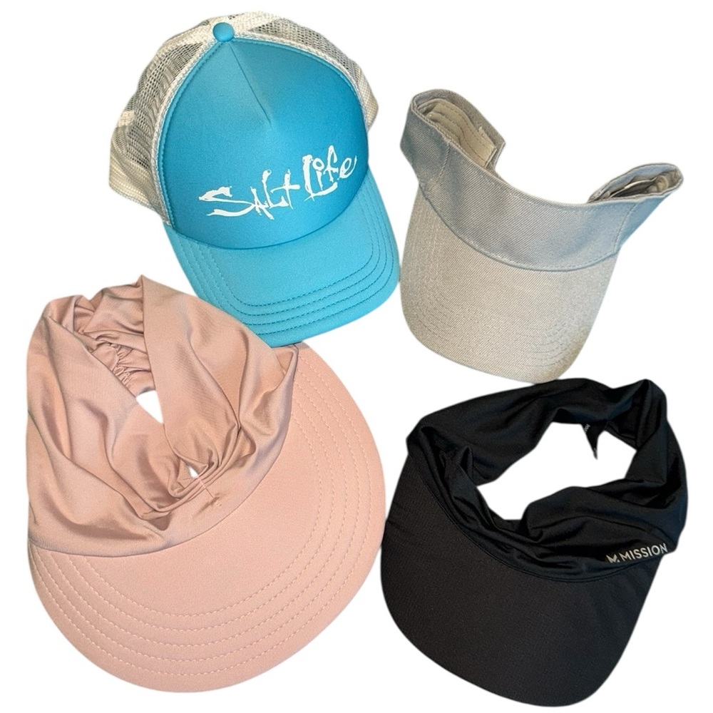 Hat & Visor Bundle 4 pack – Salt Life Hat, Mission Cooling Visor, Stretch Visors